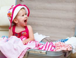 valigia bambini per mare e montagna