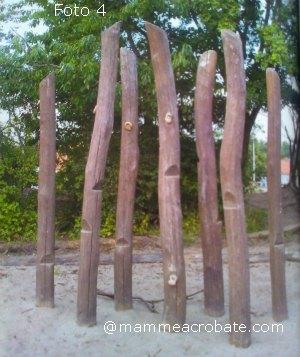 Spazi naturali di gioco nel giardino della scuola